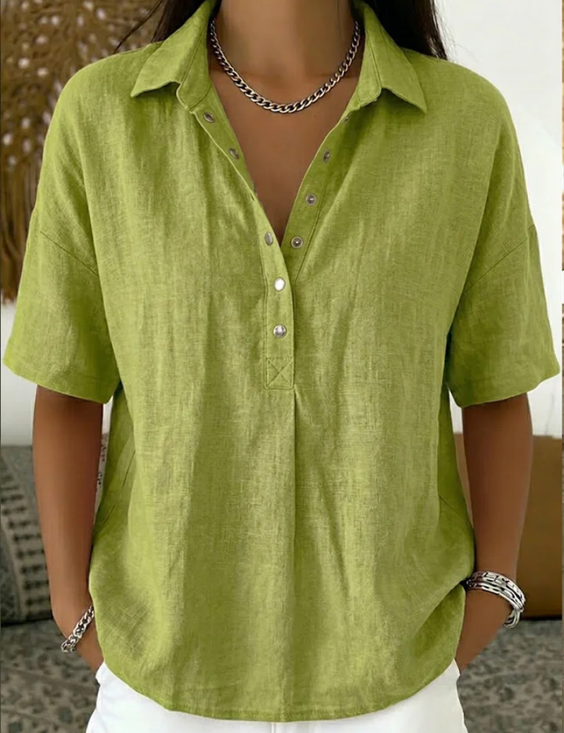 Belém | Blusa com Gola e Detalhe de Botões