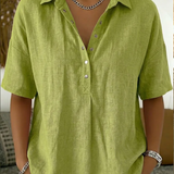 Belém | Blusa com Gola e Detalhe de Botões