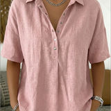 Belém | Blusa com Gola e Detalhe de Botões