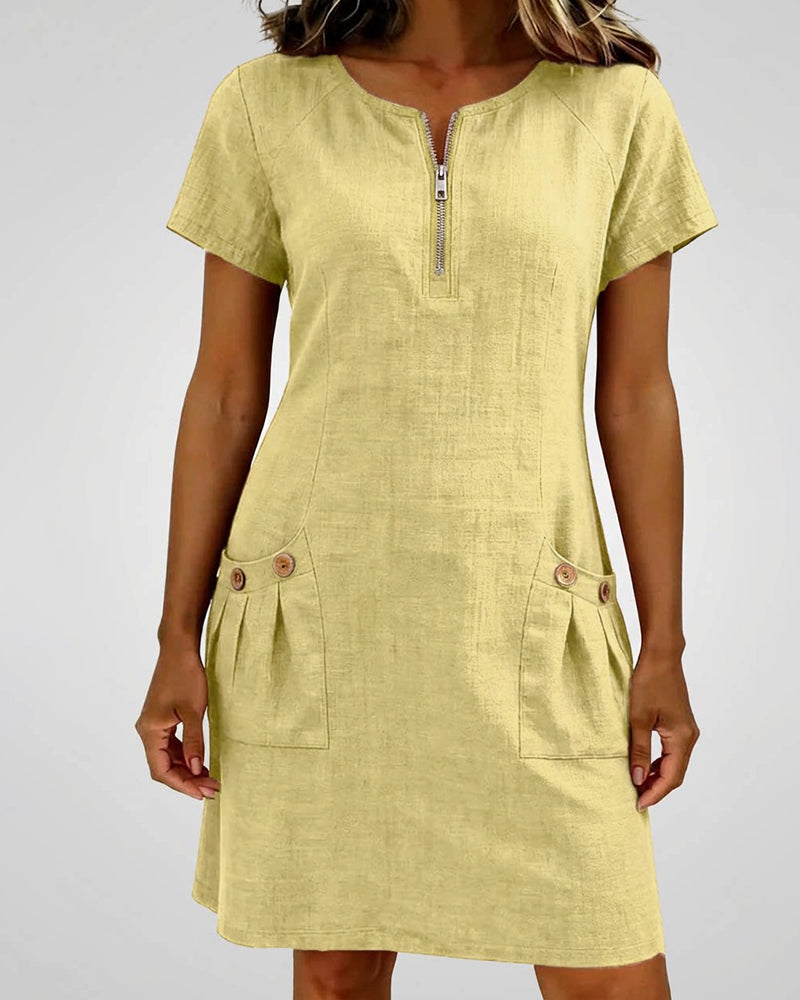 Carolina | Vestido de Algodão com Fecho