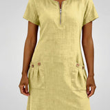 Carolina | Vestido de algodão com fecho de corrente