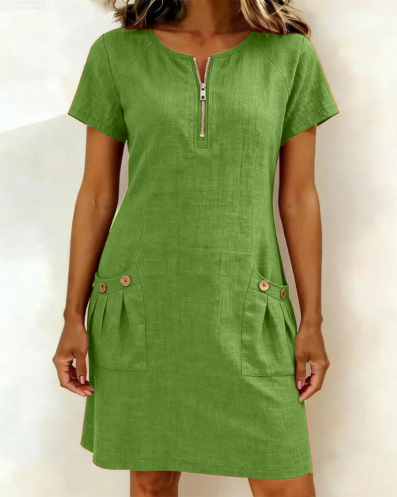 Carolina | Vestido de Algodão com Fecho