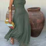 Maria Lisboa | Vestido Comprido de Verão Plissado
