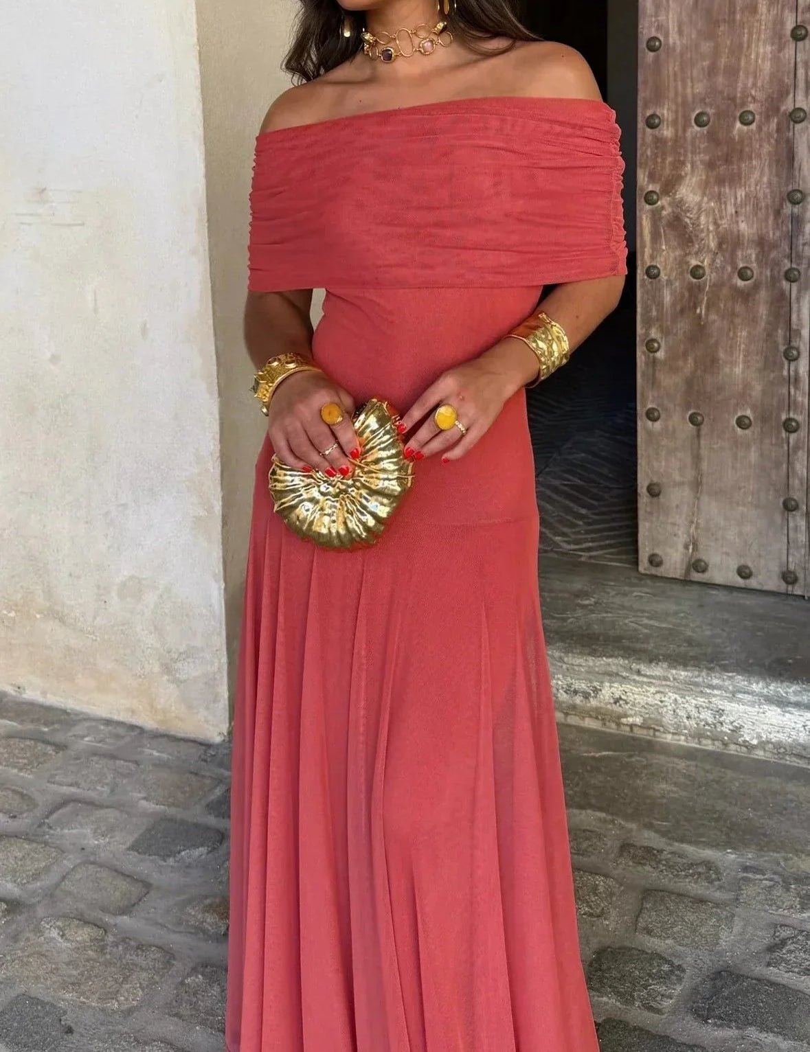 Maria Lisboa | Vestido Comprido de Verão Plissado