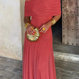 Maria Lisboa | Vestido Comprido de Verão Plissado